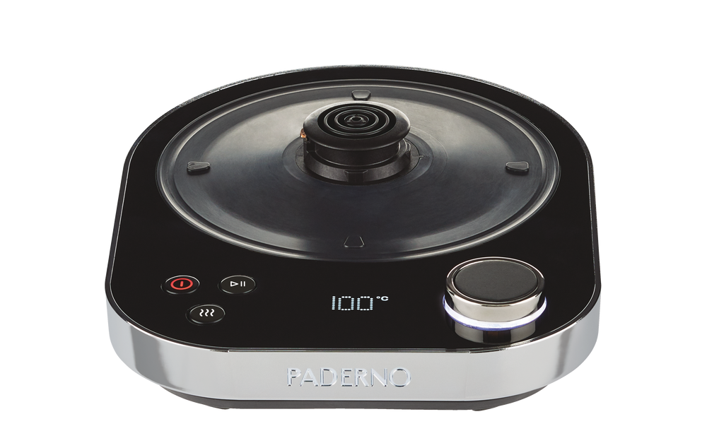 PADERNO Cordless Programmable Electric Kettle w/ Digital Display, Black