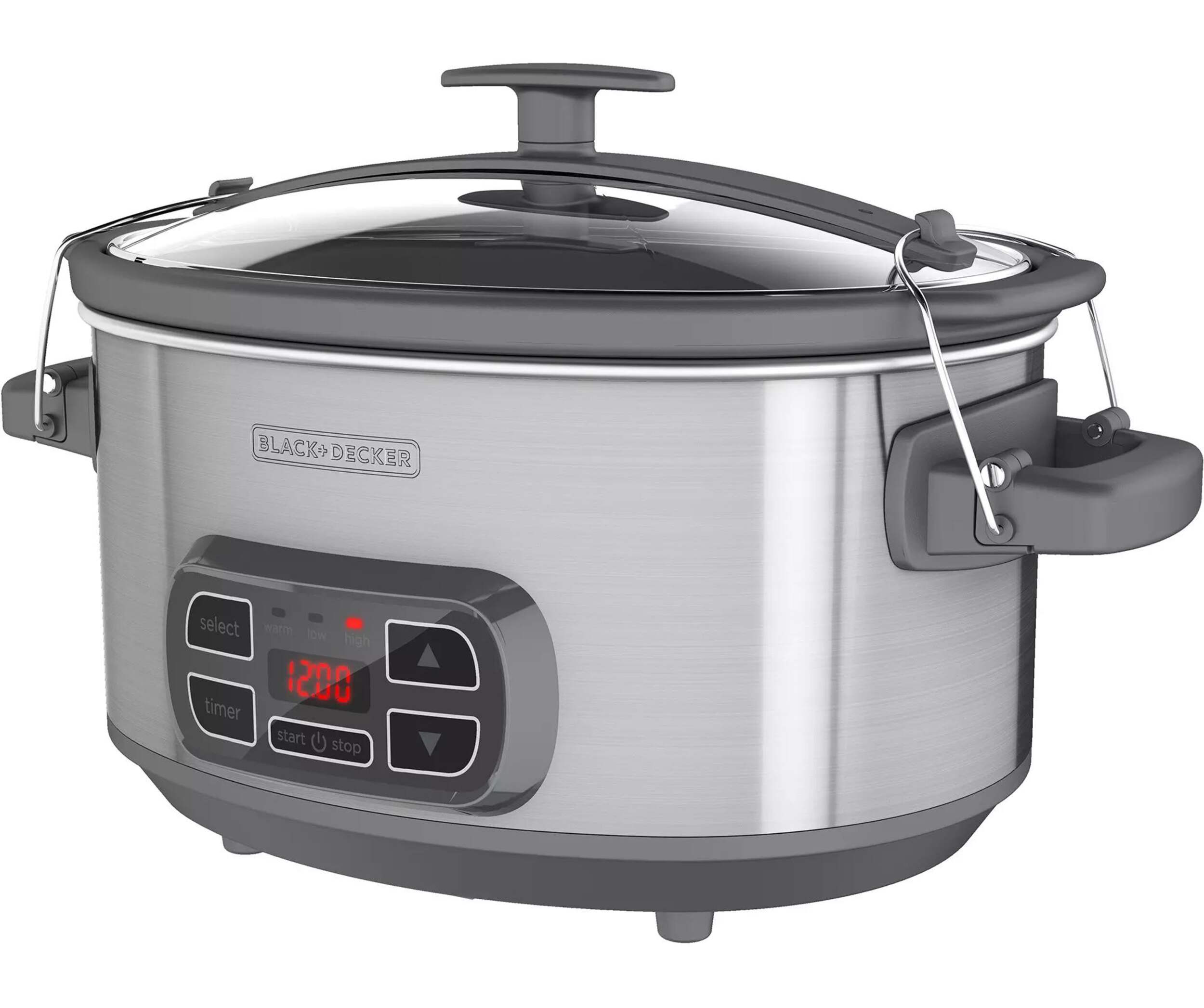 Black & Decker Portable Digital Slow Cooker, 7-qt Front_Angled_Left