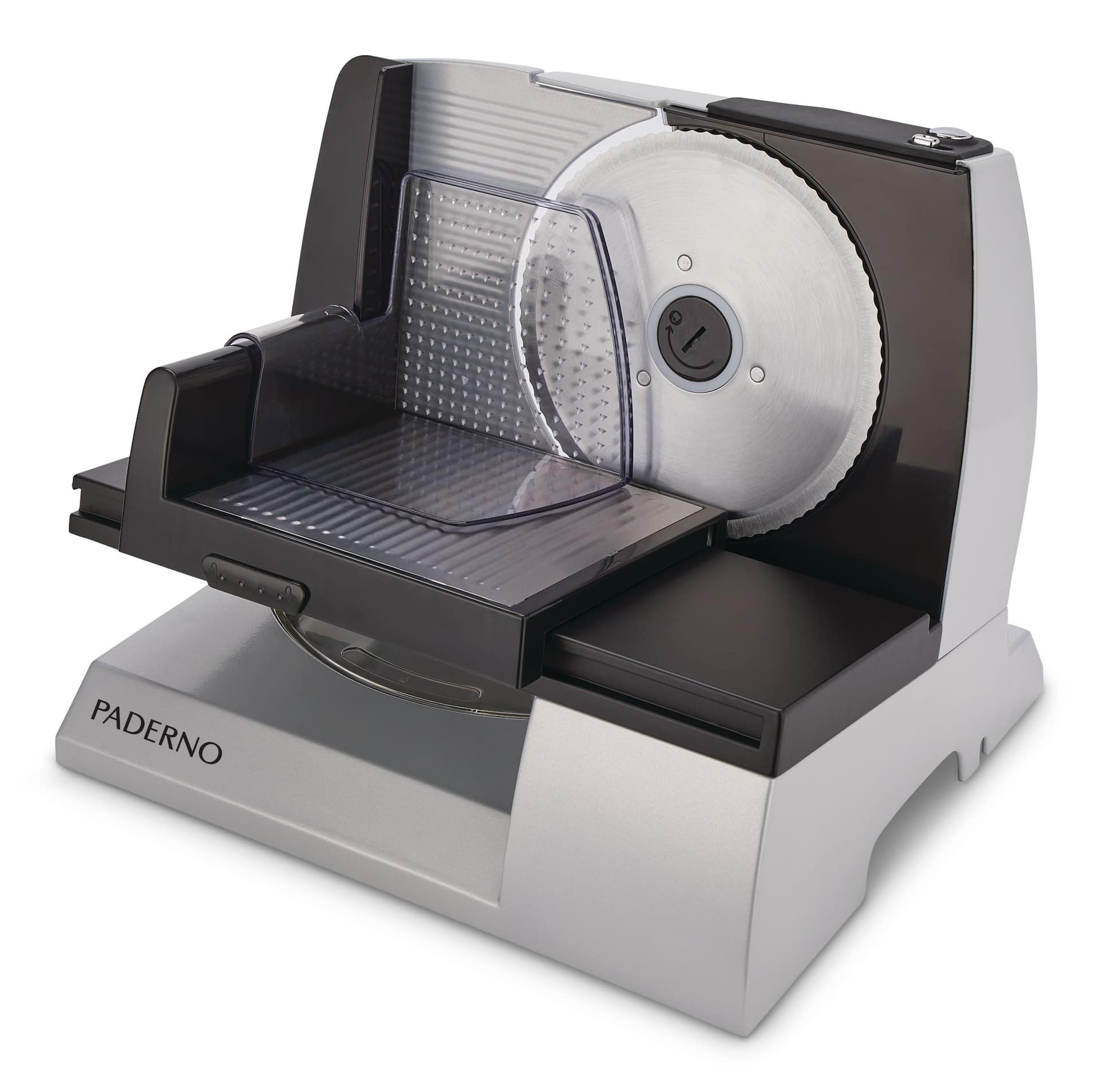 PADERNO Electric Food Slicer w Removable Parts Black Stainless Steel Canadian Tire