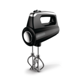 Black & Decker Helix Performance™ Premium 5-Speed Hand Mixer, Black Front_Three_Fourths_Angled_Left