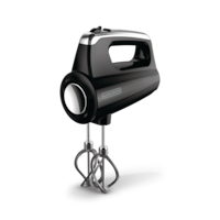 Black & Decker Helix Performance™ Premium 5-Speed Hand Mixer, Black Front_Three_Fourths_Angled_Left
