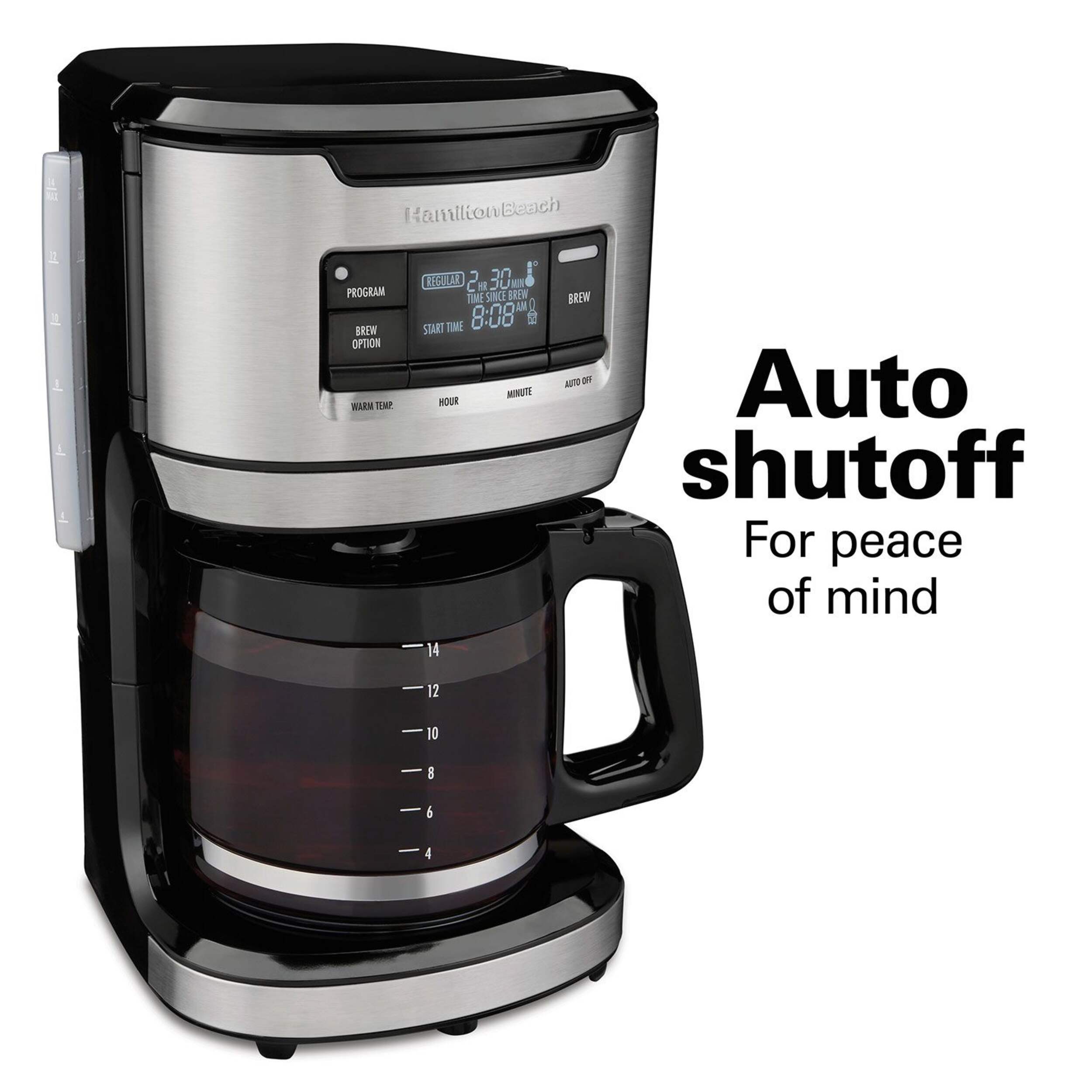 Hamilton Beach Easy Acess Programmable Coffee Maker, Stainless Steel