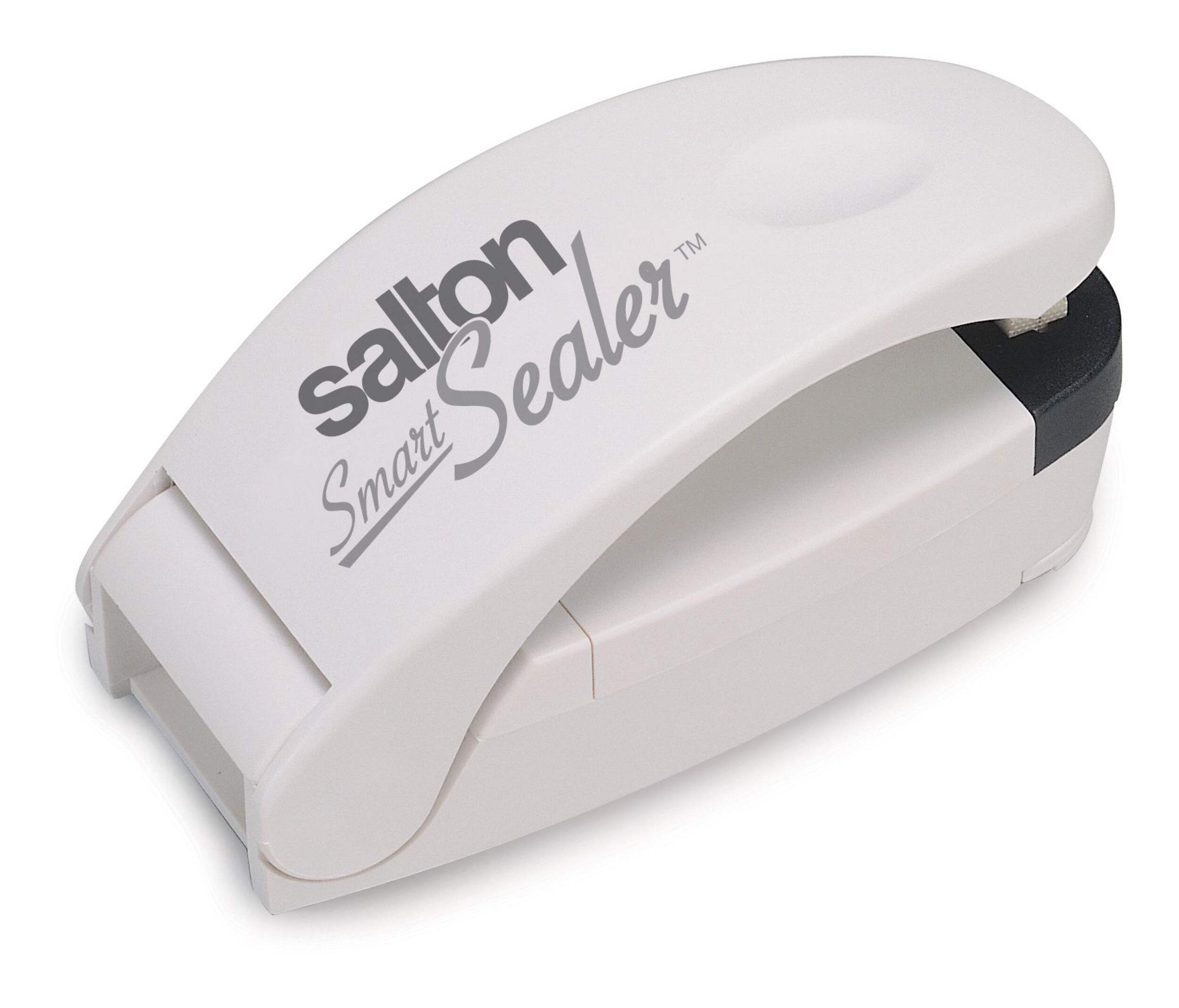 Appareil d’emballage et coupe-sac portatif 2-en-1 Salton SmartSealerMC avec bande magnétique, blanc Back_Angled_Right