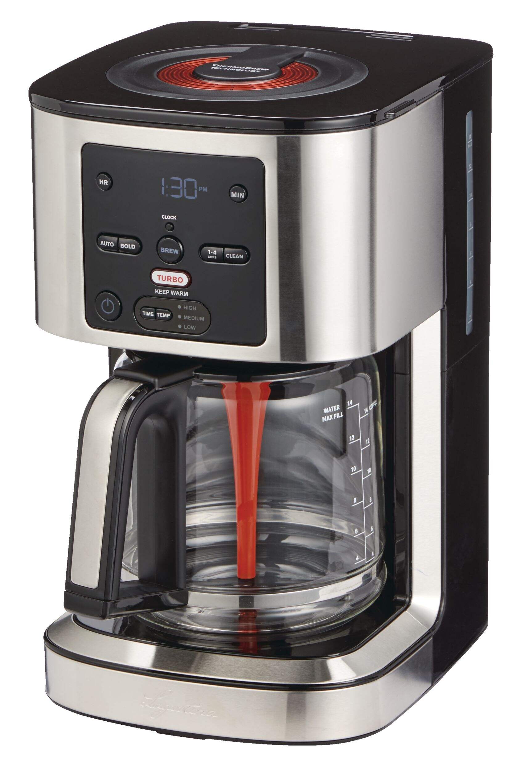 Lagostina ThermoBrew Turbo M3 Programmable Coffee Maker, Black, 14 Cups