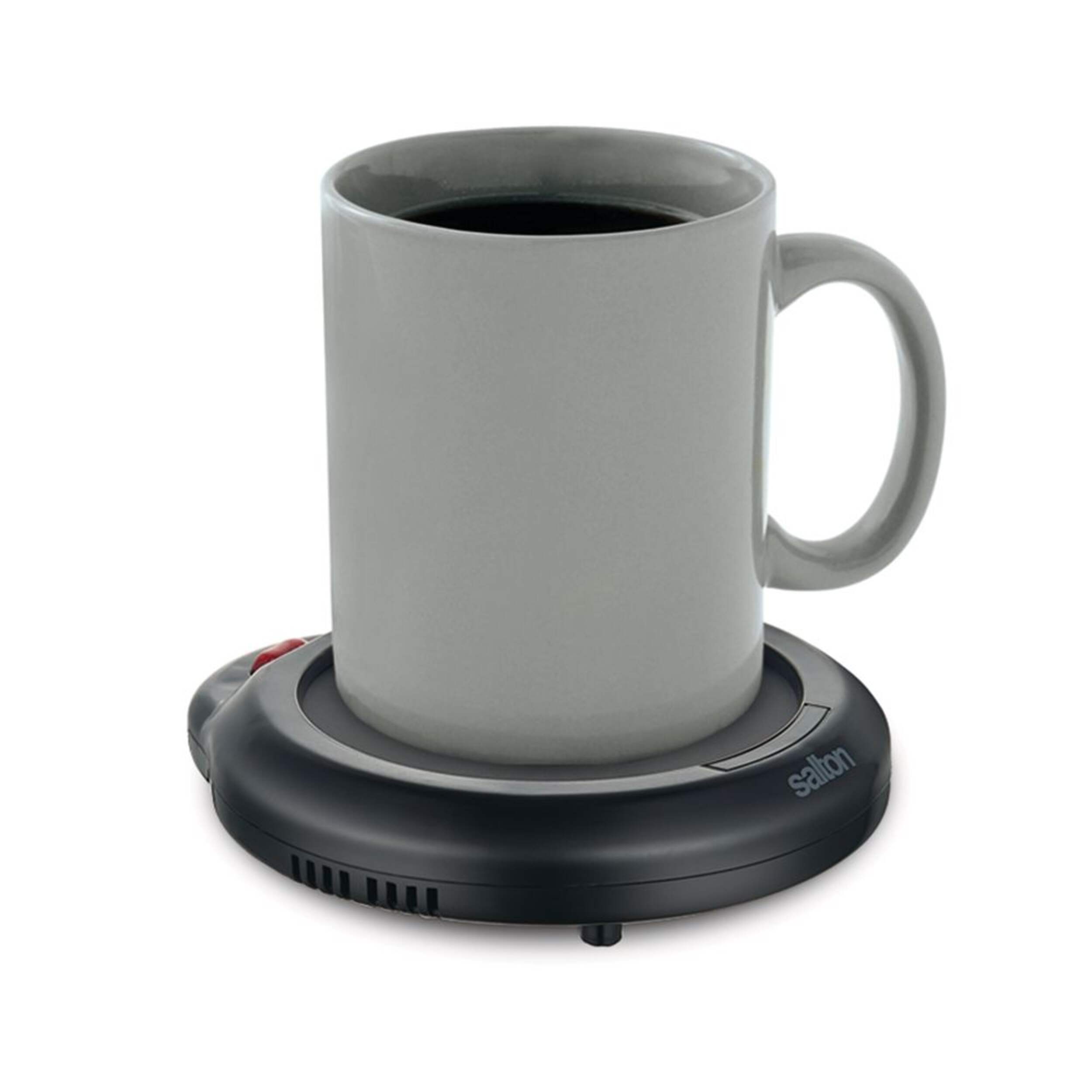 Chauffe-tasse électrique compact Salton pour café et thé, noir Front_Angled_Right