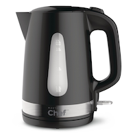 MASTER Chef Cordless Electric Kettle w/ Auto Shut Off & Blue Light, Black, 1.7L Side_Left