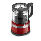 KitchenAid® Compact 3.5 Cup Food Chopper/Mini Food Processor w/ Dishwasher Safe Parts, Empire Red Front_Three_Fourths_Angled_Right