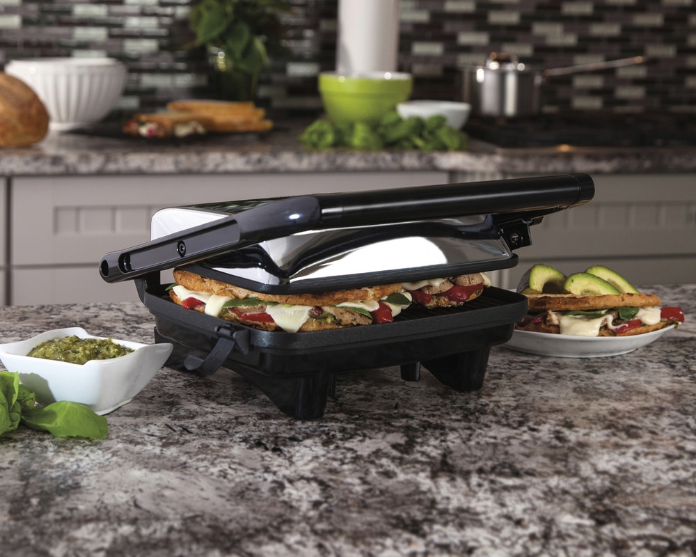 Hamilton Beach NonStick Panini Grill Press/Sandwich Maker, Stainless