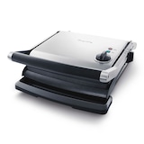 Breville Panini Non-Stick Indoor Grill & Sandwich Press, Brushed Stainless Steel Front_Three_Fourths_Angled_Left