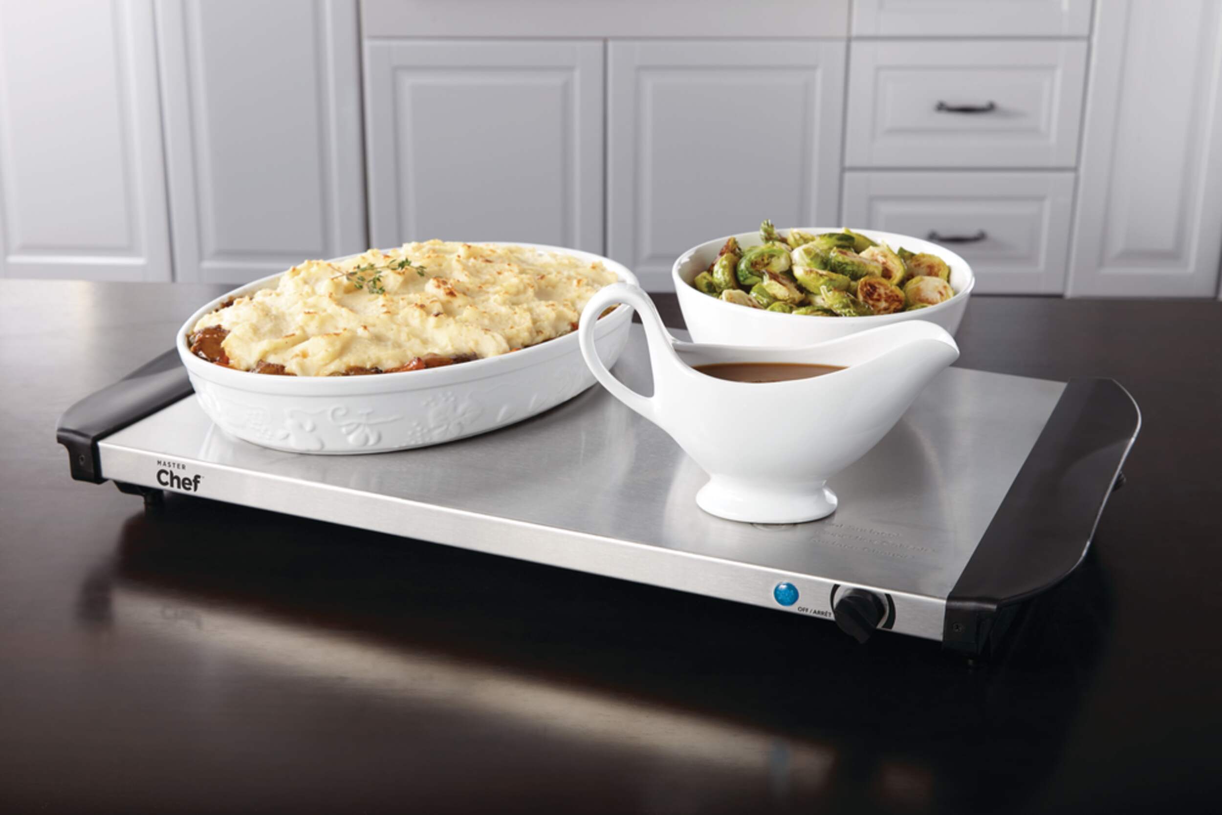 MASTER Chef 3Tier Buffet Server/Food Warmer w/ Warming Tray, Stainless