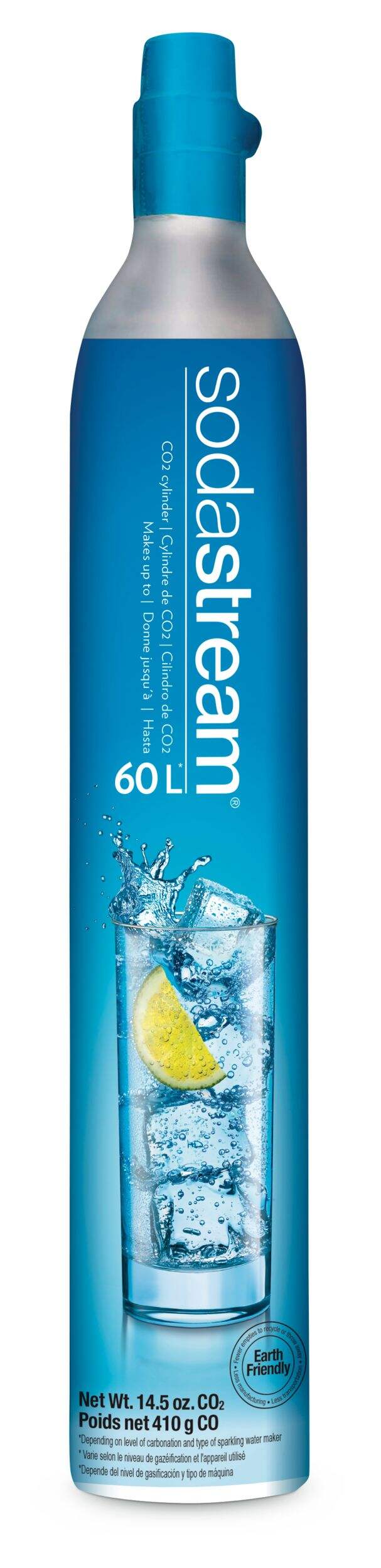 SodaStream CO2 Carbonating Cylinder, 60-L, Exchange Program Front_Flat