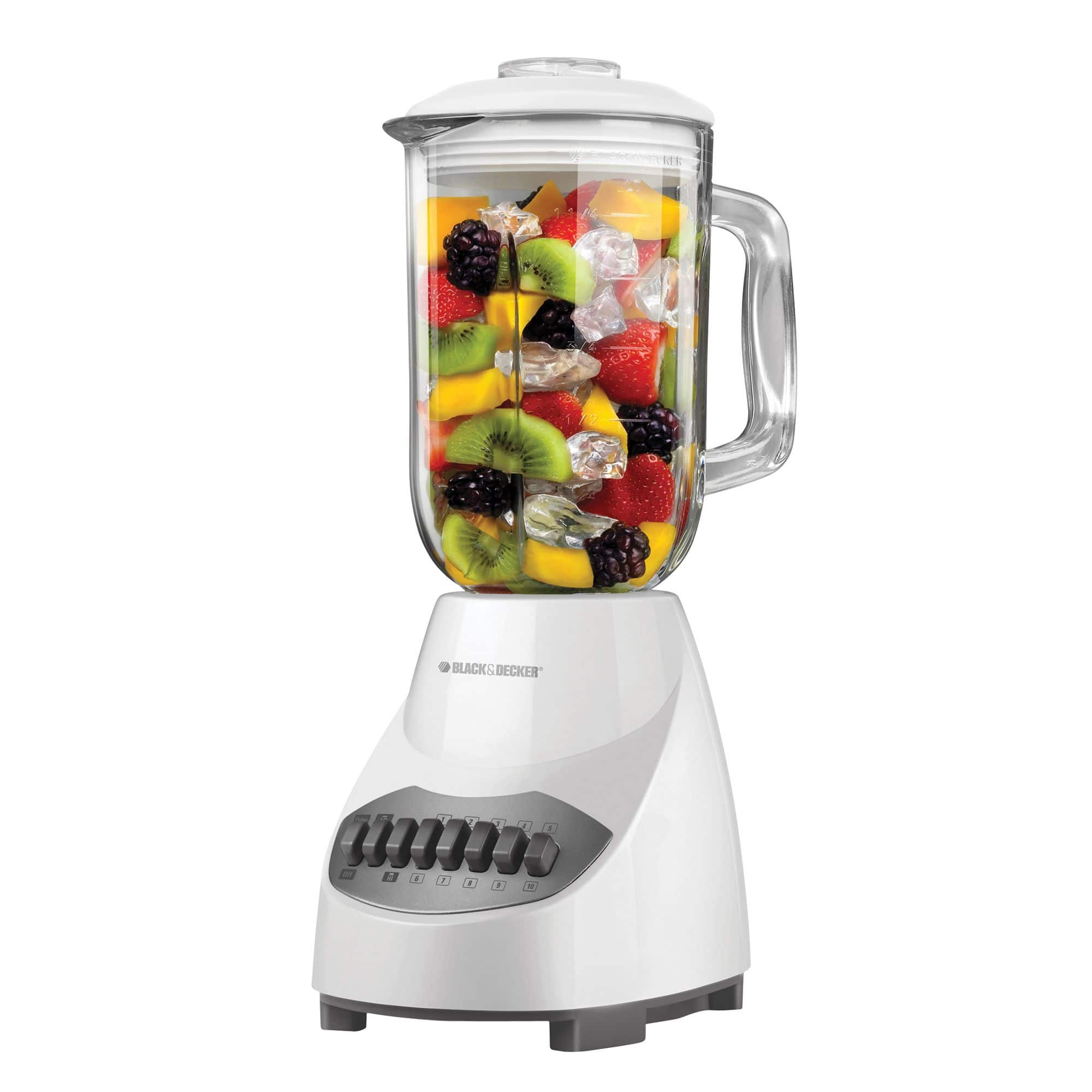 Black Decker 10 Speed Blender White