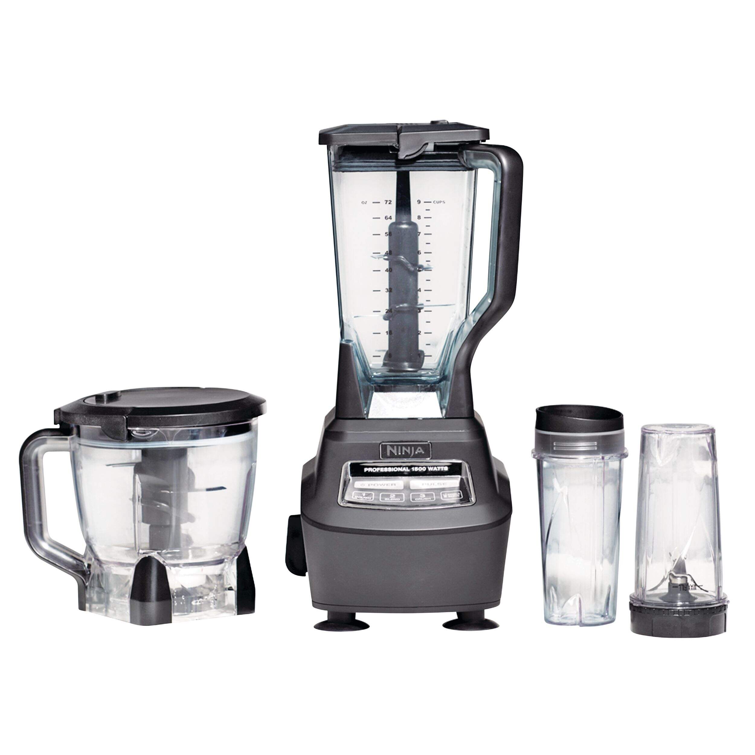 Ninja® Mega Kitchen System/Food Processor BPA-Free, Black, 8 Cups Front_Flat
