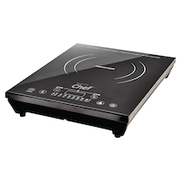 MASTER Chef Portable Induction Cooktop w/ LED Display, Black, 1800W Front_Three_Fourths_Angled_Left