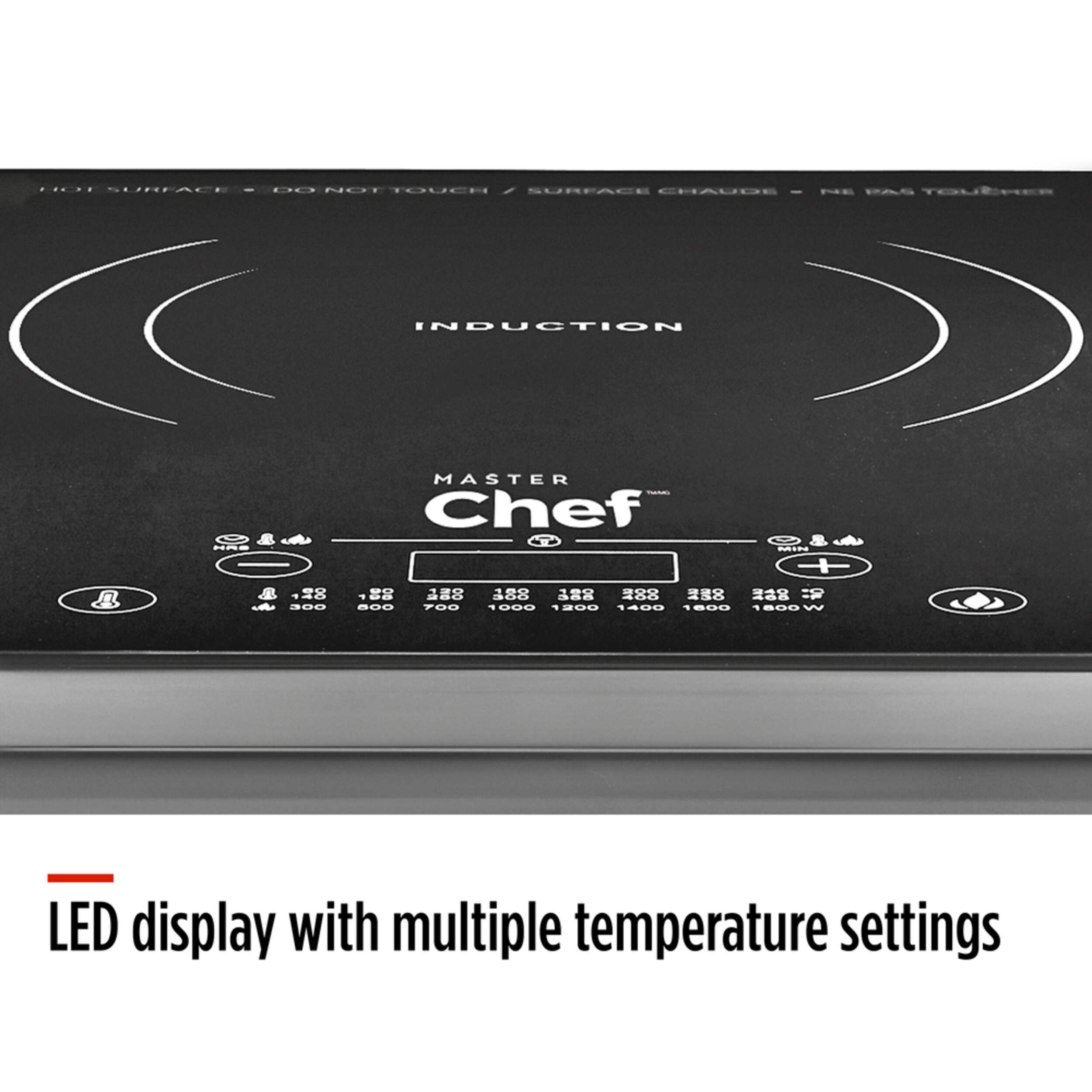 MASTER Chef Portable Induction Cooktop w/ LED Display, Black, 1800W Canadian Tire