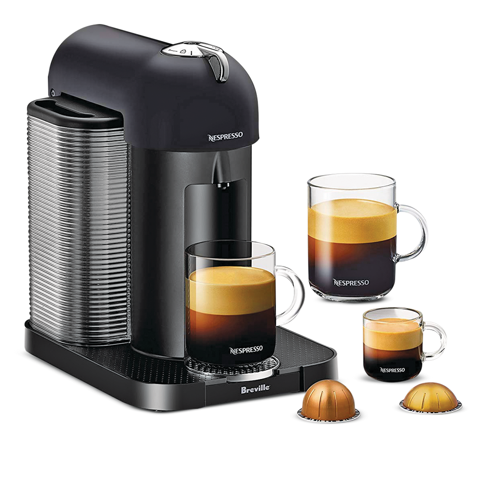 Cafetière et machine à expresso Breville Nespresso Vertuo, noir mat