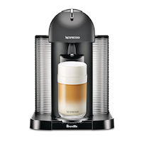 Nespresso Vertuo Coffee & Espresso Machine by Breville, Matte Black Front_Elevated
