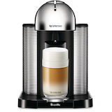 Nespresso Vertuo Coffee & Espresso Machine by Breville, Chrome Front_Flat
