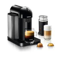Nespresso Vertuo Coffee Machine with Aeroccino by Breville, Black