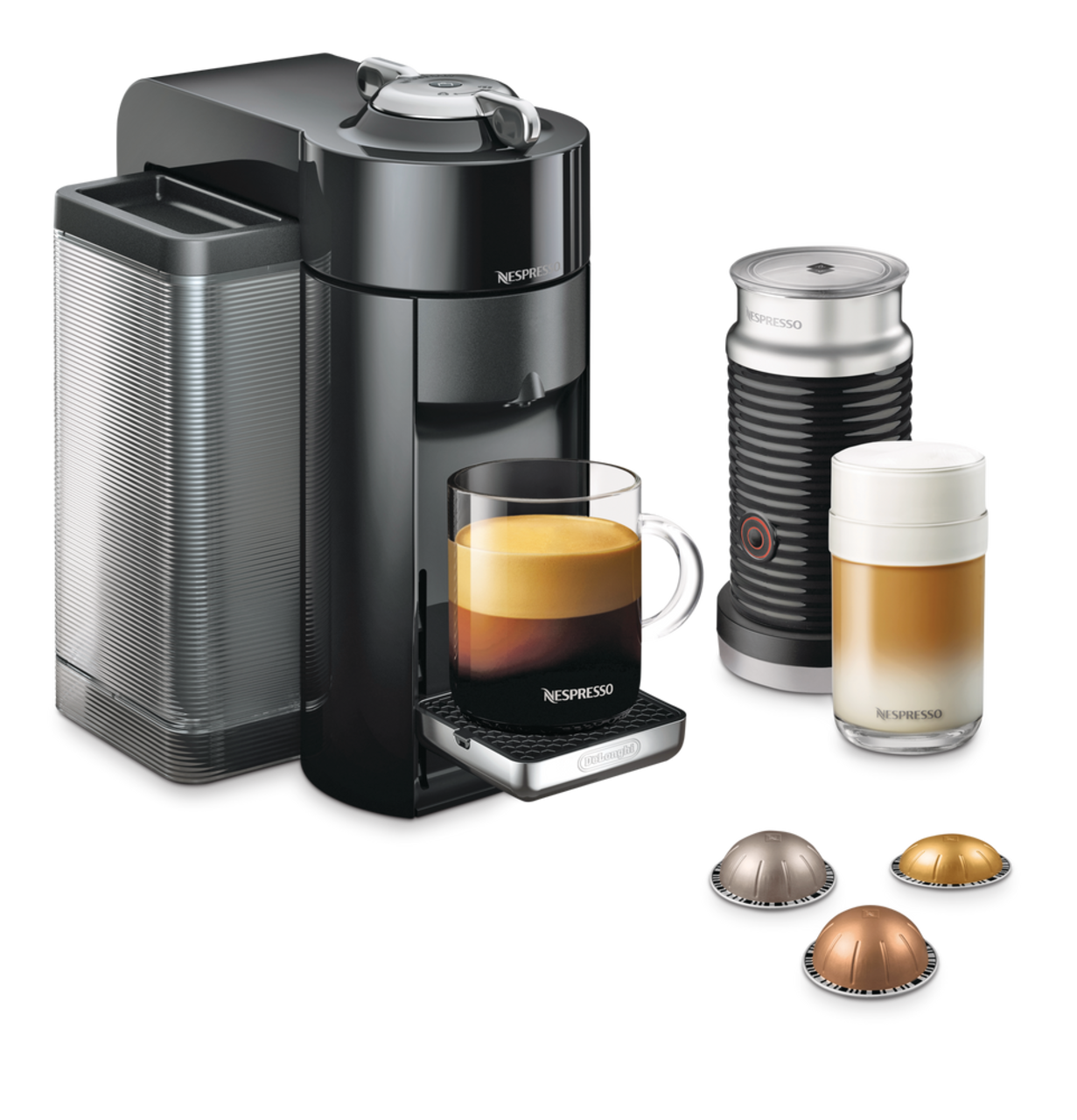Nespresso Vertuo Next Coffee and Espresso Machine by De'Longhi, Matte Black  