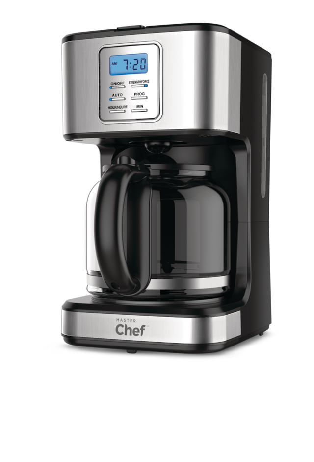 MASTER Chef Coffee Maker w/ Glass Carafe, Stainless Steel, Black, 12 Cups Canadian Tire