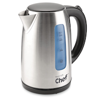 MASTER Chef Cordless Electric Kettle w/ Auto Shut Off, Stainless Steel, 1.7-L