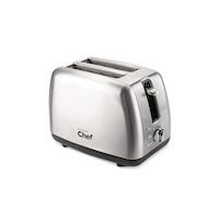 MASTER Chef Wide Slots Toaster with 3 Settings, Stainless Steel, 2-Slices Front_Angled_Right