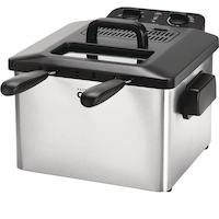 MASTER Chef Deep Fryer with 2 Basket Capacity, Stainless Steel, 4.5-L Front_Three_Fourths_Angled_Left