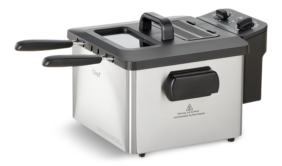 MASTER Chef Deep Fryer w/ 2 Basket Capacity, Stainless Steel, 4.5L