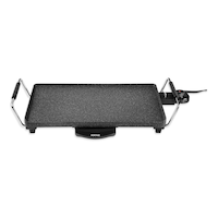 Heritage The Rock Family-Sized Non-Stick Electric Griddle/Party Grill, Black, 19x13-in Front_Elevated