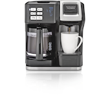 Hamilton Beach FlexBrew® 2-Way Programmable Coffee Maker w/ Glass Carafe, Black, 12 Cups Front_Flat