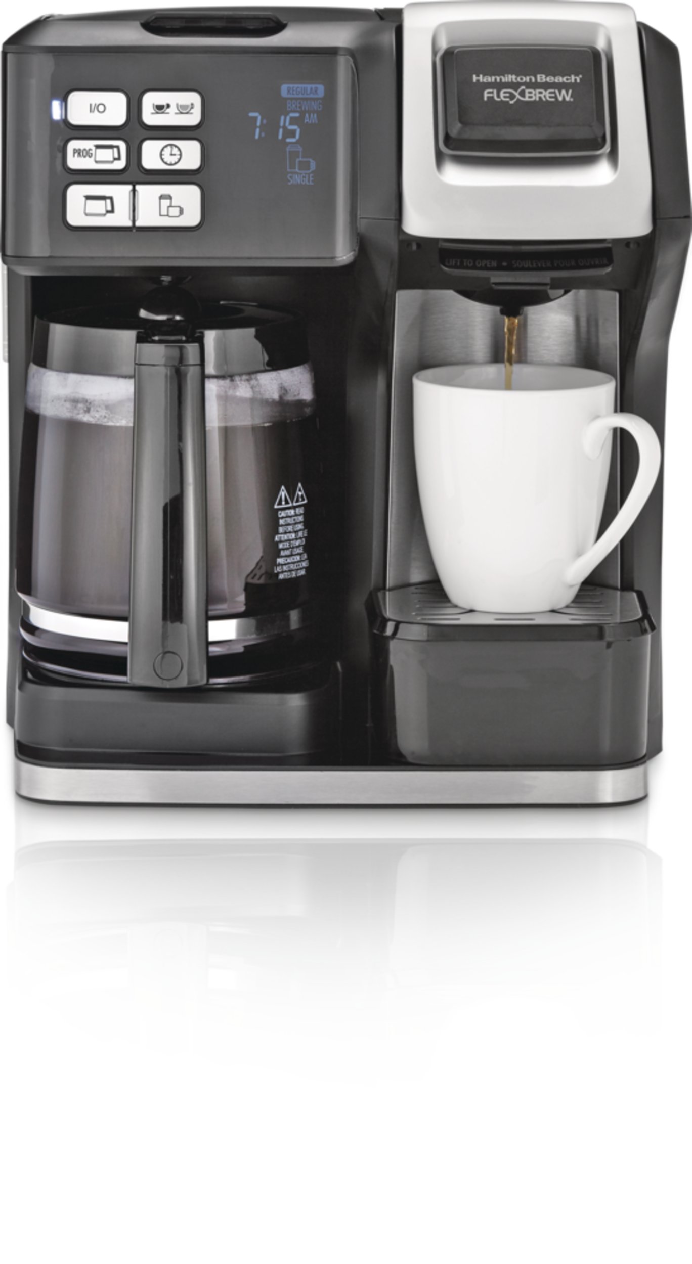 Hamilton Beach Flexbrew® 2 Way Programmable Coffee Maker W Glass Carafe Black 12 Cups 9781