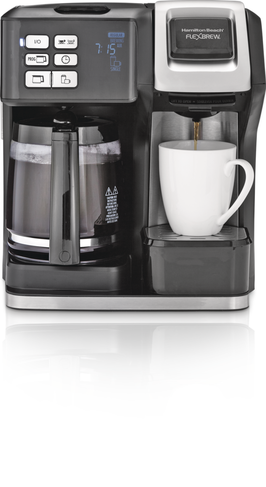 Hamilton Beach Flexbrew® 2 Way Programmable Coffee Maker W Glass Carafe Black 12 Cups 2592