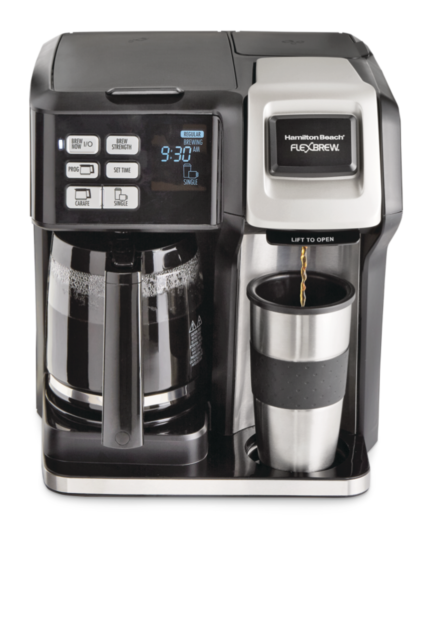 Hamilton Beach FlexBrew 2 Way Programmable Coffee Maker w Glass Carafe Black 12 Cups Canadian Tire