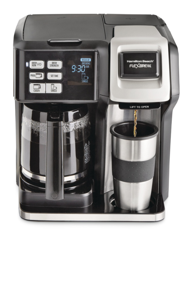 Hamilton Beach Flexbrew® 2 Way Programmable Coffee Maker W Glass Carafe Black 12 Cups 1136