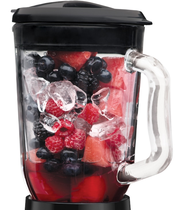 Black & Decker Power Crush 4Speed Piano Key Blender, Black, 700W