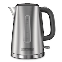 Black & Decker Kitchen Tools® Cordless Electric Kettle w/ Auto Shut Off, Stainless Steel, 1.7L Front_Flat