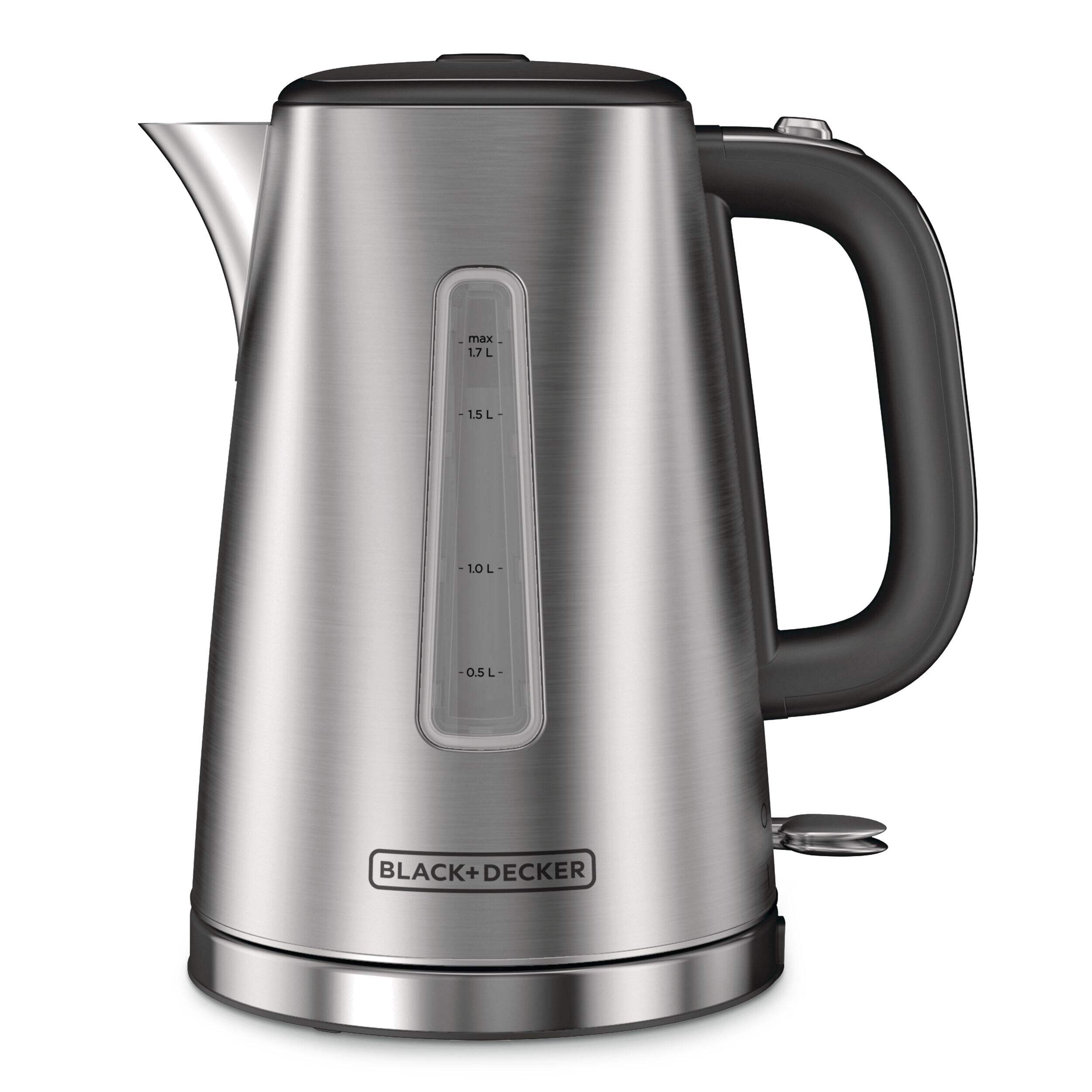 Black & Decker Kitchen Tools® Cordless Electric Kettle w/ Auto Shut Off, Stainless Steel, 1.7L Front_Flat