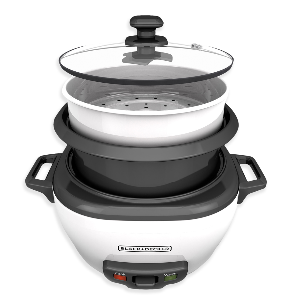 Black & Decker NonStick Rice Cooker & Steamer White, 6 Cups Canadian