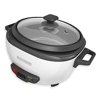 Black & Decker Non-Stick Rice Cooker & Steamer White, 6 Cups
