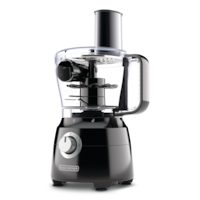 Black & Decker 2 Speeds Food Processor & Blending System, BPA-Free, Black, 10 Cups Front_Three_Fourths_Angled_Left