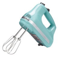 KitchenAid® Ultra Power™ 5-Speeds Hand Mixer w/ Turbo Beater Aqua Sky
