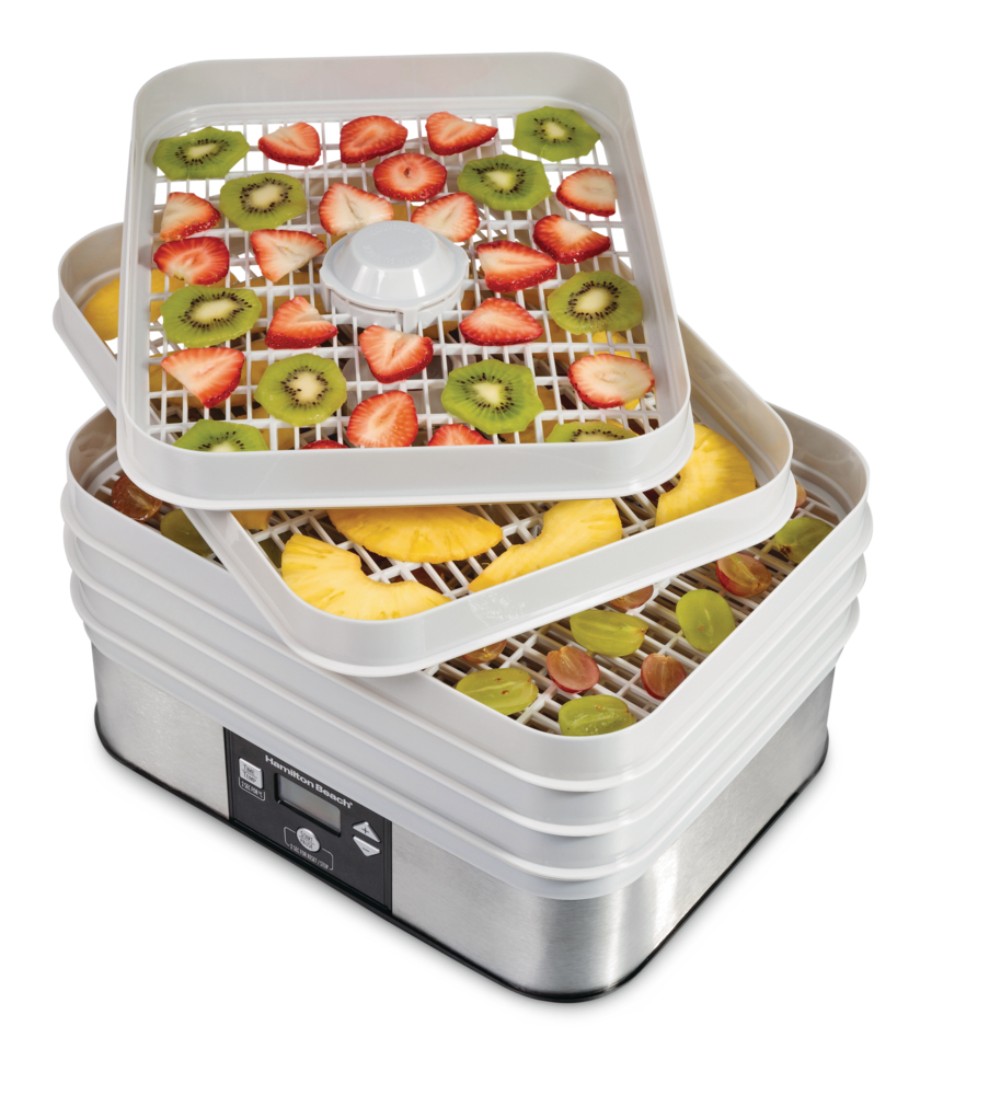 Hamilton Beach Digital Food Dehydrator w/ Adjustable Thermostat, Grey