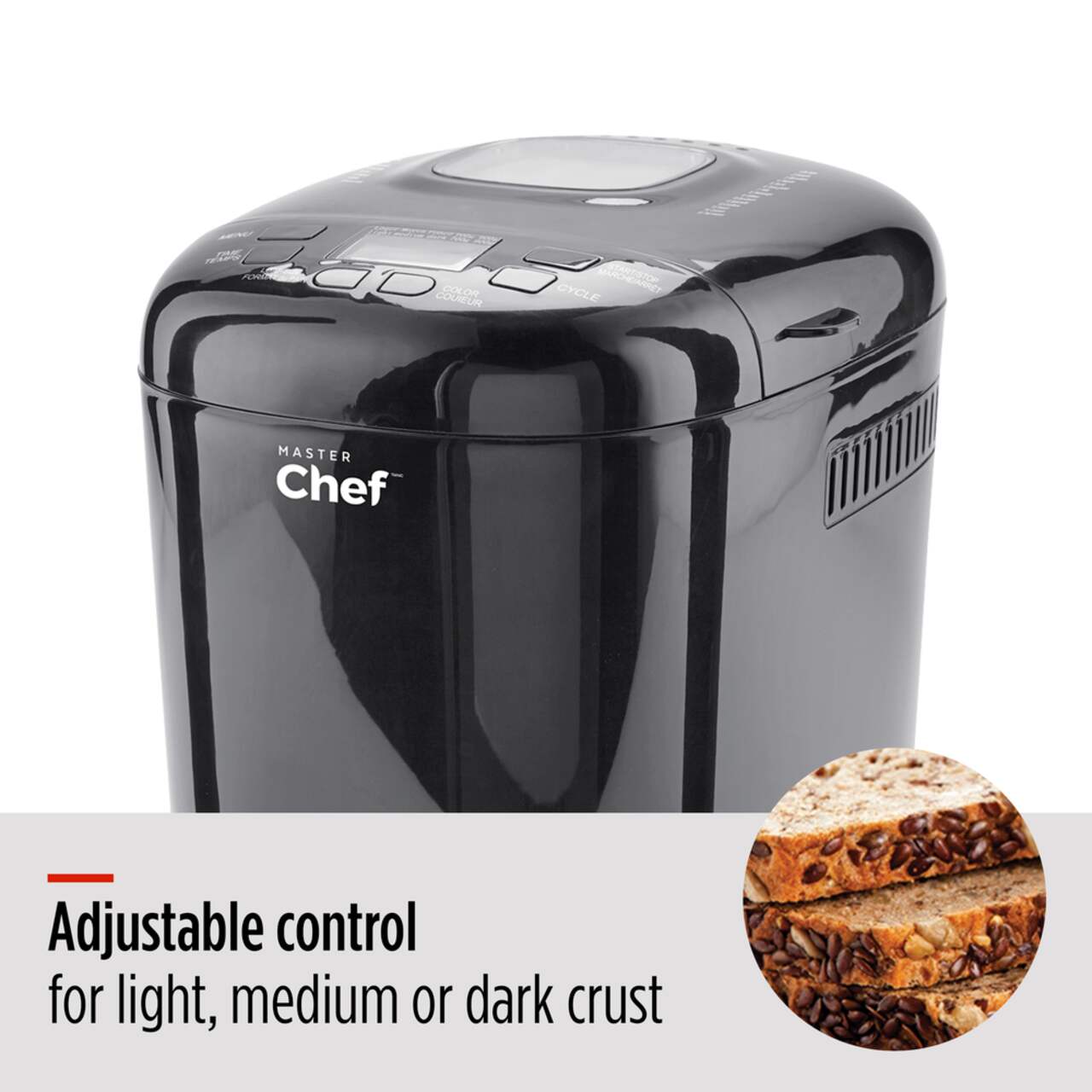 Masterchef Bread Maker- 2-Pound Programmable Machine W 19 Settings and 13-Hour Delay Timer- Free Recipe Guide Included