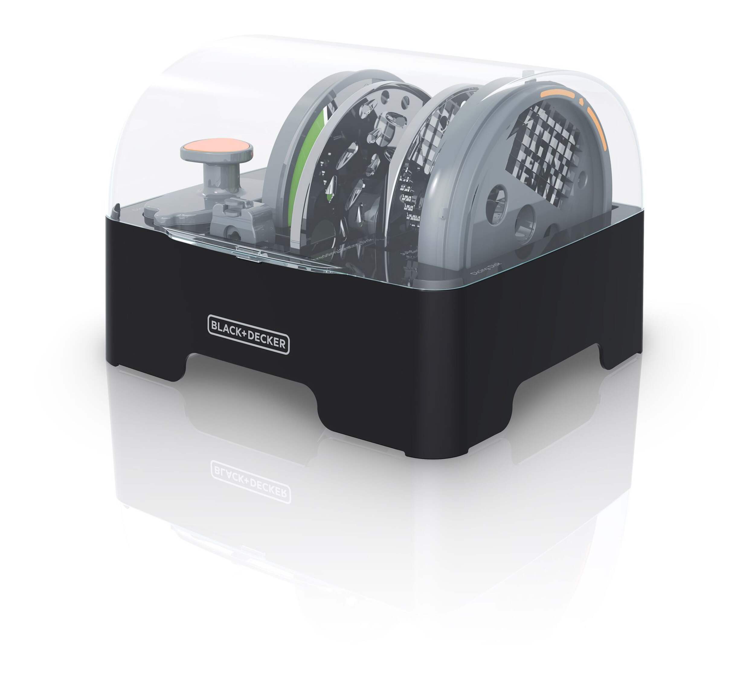 Black & Decker Multi-Prep Slice ‘N Dice™Food Processor, Black Front_Angled_Left
