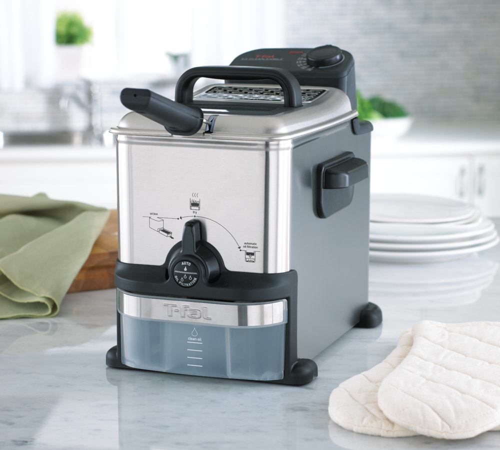 Friteuse compacte Tfal EZ Clean Pro avec filtre à huile, acier