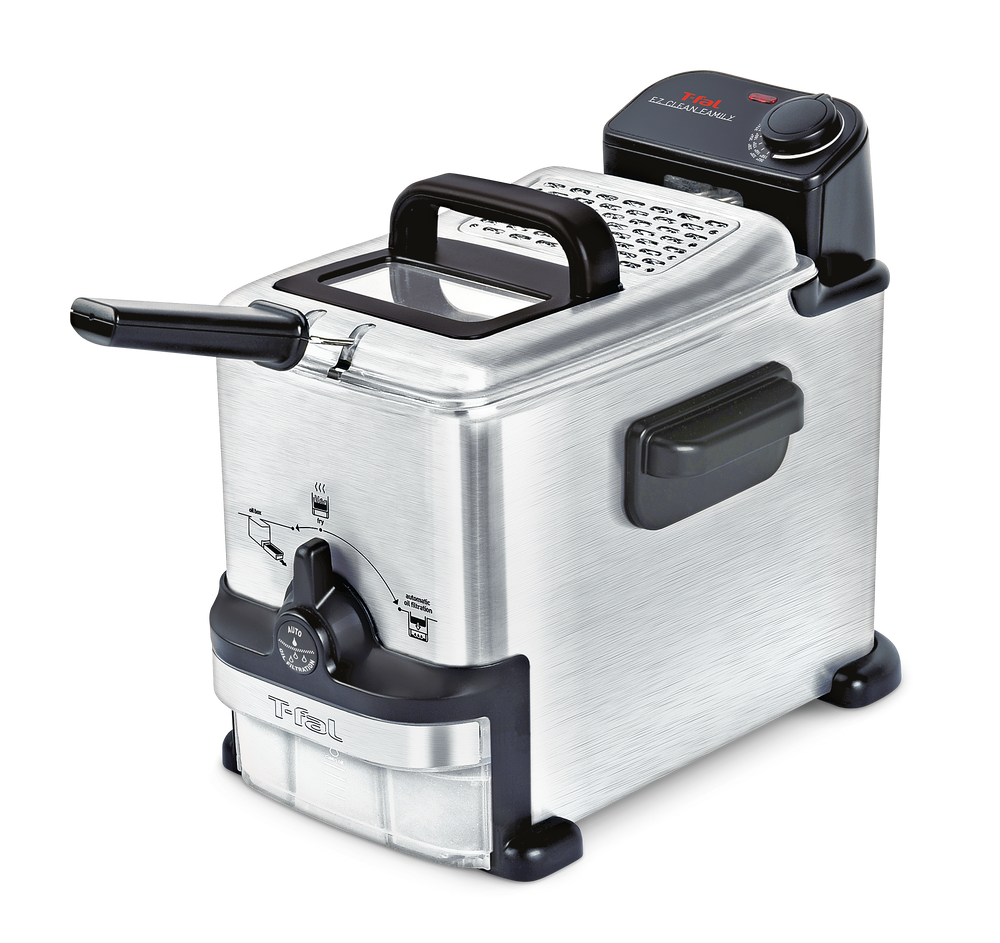 T Fal Ez Clean Pro Compact Deep Fryer W Oil Filter Stainless Steel