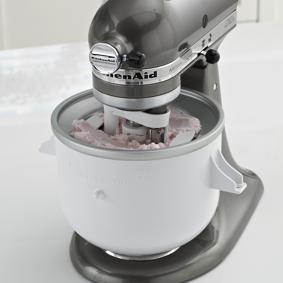 whirlpool kitchenaid ice cream maker stand with mixer attachment