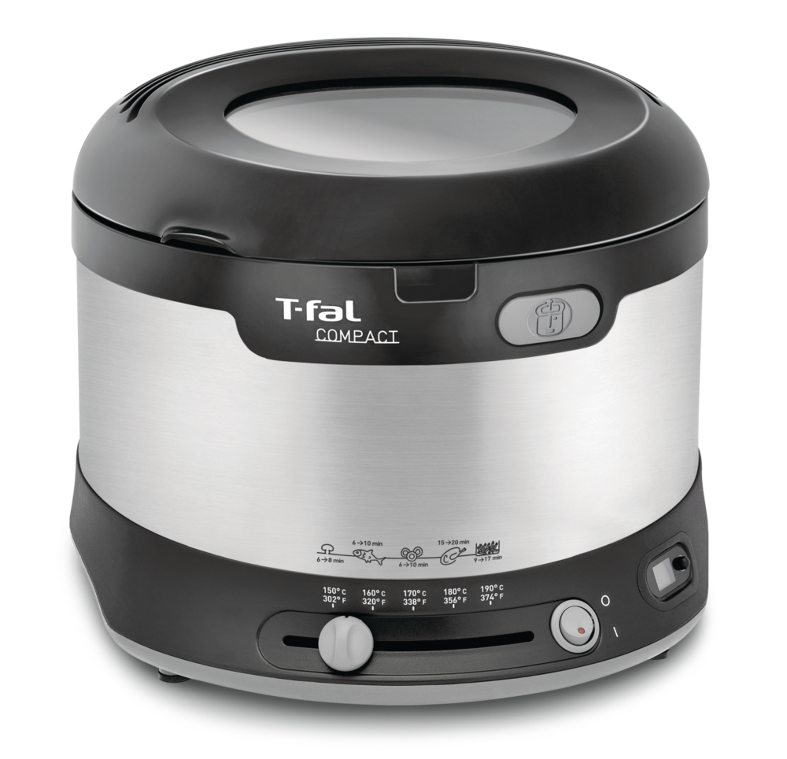 T-fal Uno Compact Fryer Front_Three_Fourths_Angled_Right