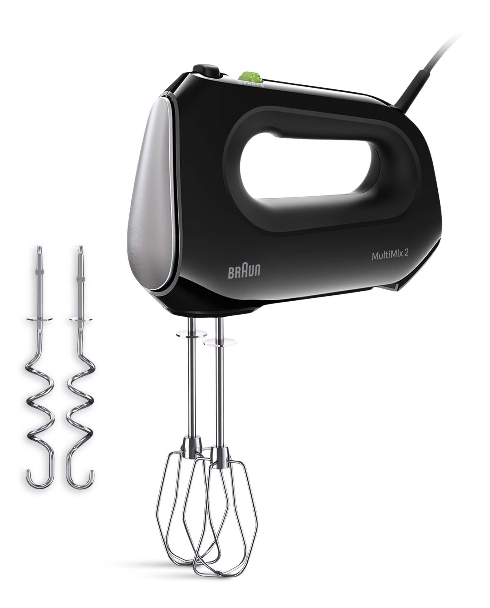 Braun MultiMix 2 5-Speed Hand Mixer, Includes MultiWhisk Beater, 250W, Black Composite_or_Mixed